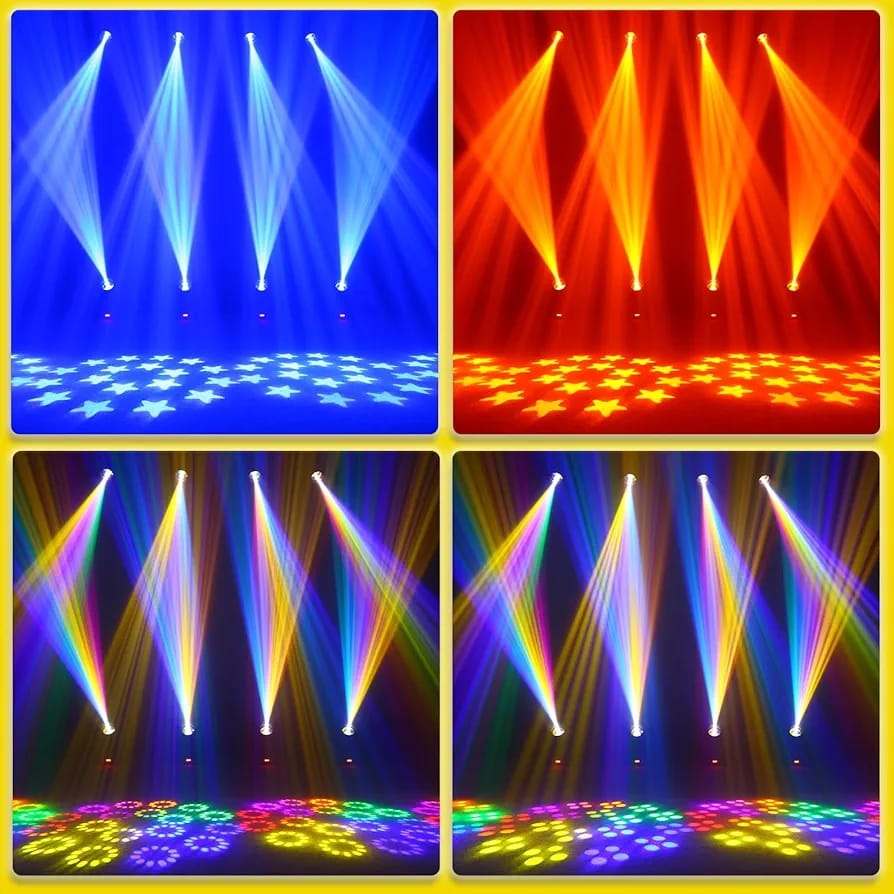 Cabeza Móvil LED 200W Profesional | Luz Escénica DMX con Efectos y Colores RGB – TechyCR