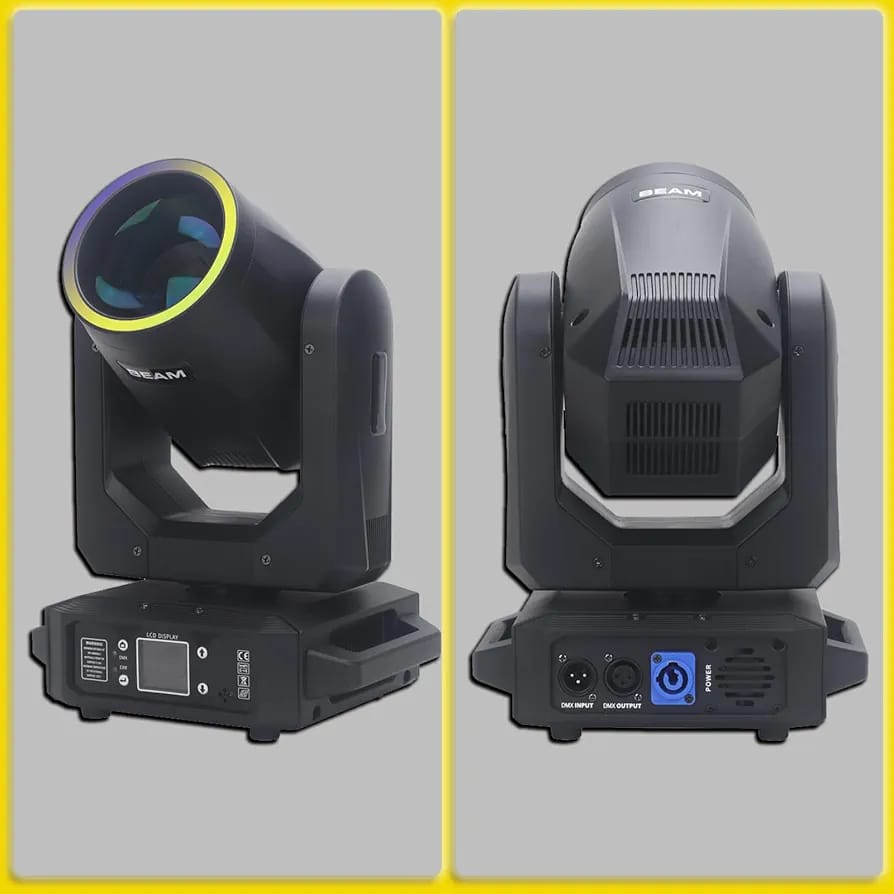 Cabeza Móvil LED 200W Profesional | Luz Escénica DMX con Efectos y Colores RGB – TechyCR