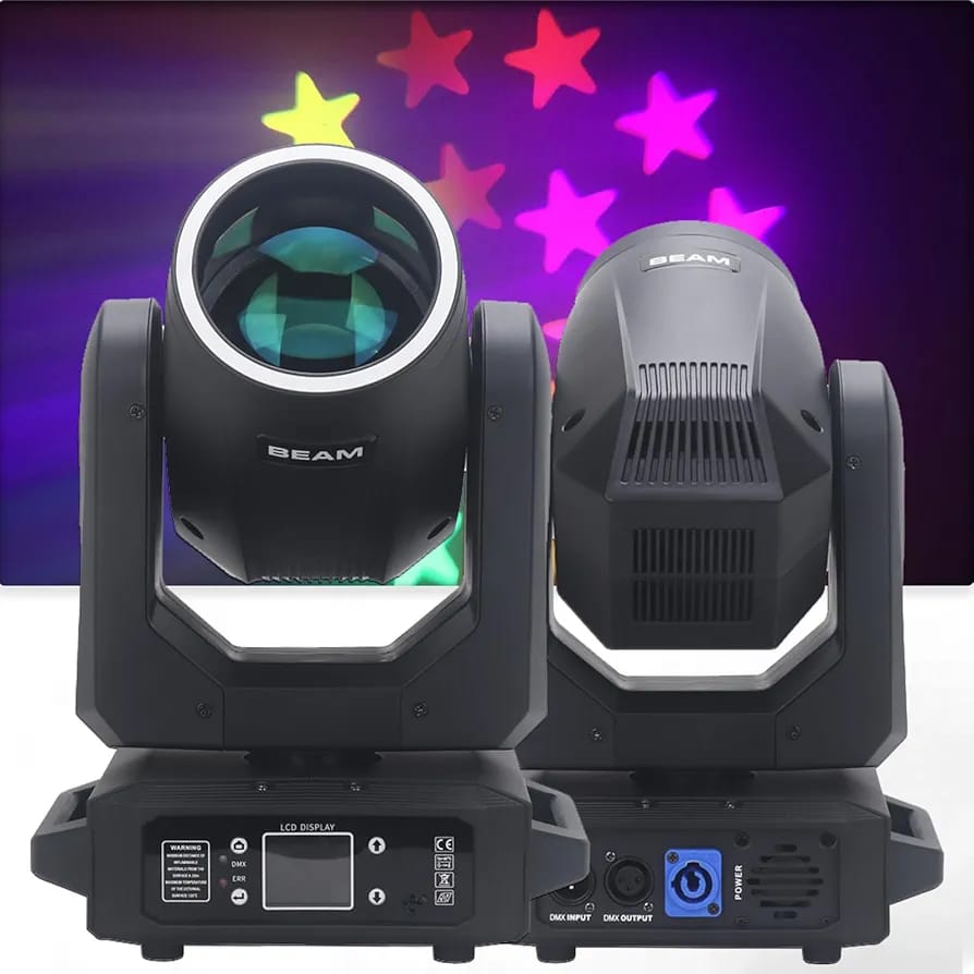 Cabeza Móvil LED 200W Profesional | Luz Escénica DMX con Efectos y Colores RGB – TechyCR