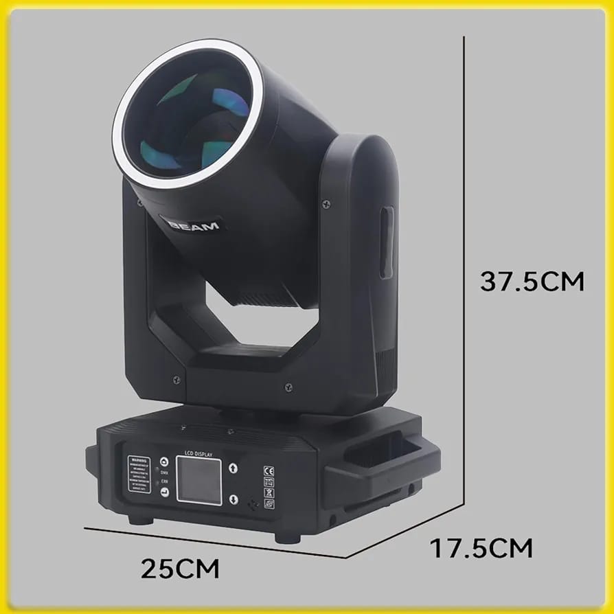 Cabeza Móvil LED 200W Profesional | Luz Escénica DMX con Efectos y Colores RGB – TechyCR