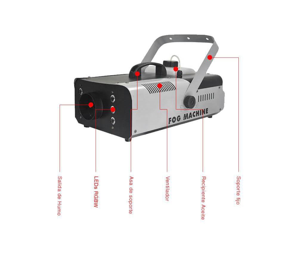Máquina de Humo con Luces RGB | Efecto Profesional para Fiestas, Eventos y Escenarios – TechyCR