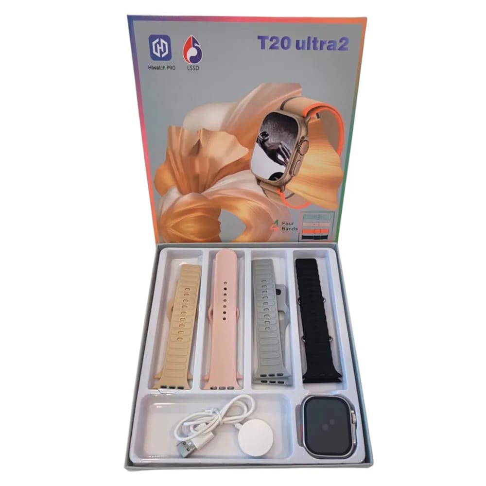 Reloj Inteligente T20 Ultra2 | Smartwatch con GPS, Pantalla AMOLED y Monitoreo de Salud Avanzado – TechyCR